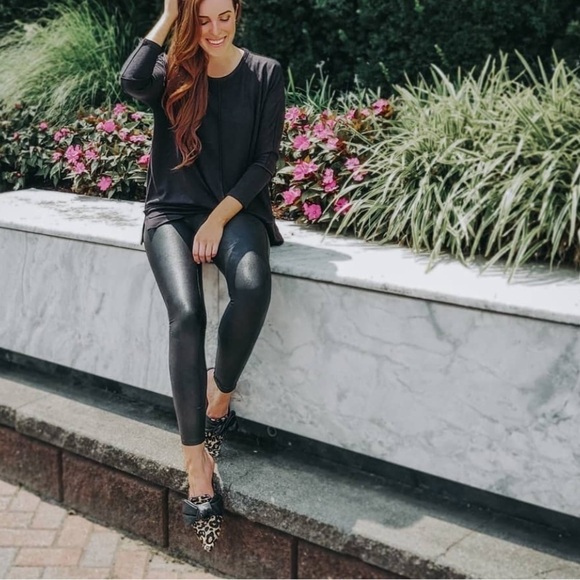 Spanx Faux Leather Leggings in Black, Women's Small - Picture 11 of 13